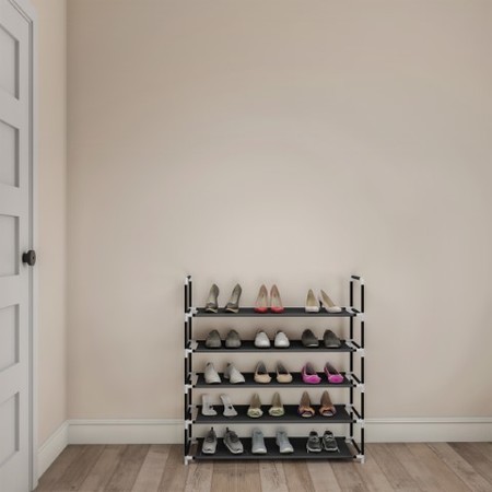 Hastings Home 5-tier Shoe Rack Storage for Sneakers, Heels, Flats, Accessories, Space Saving Organization for Home 527576UJA